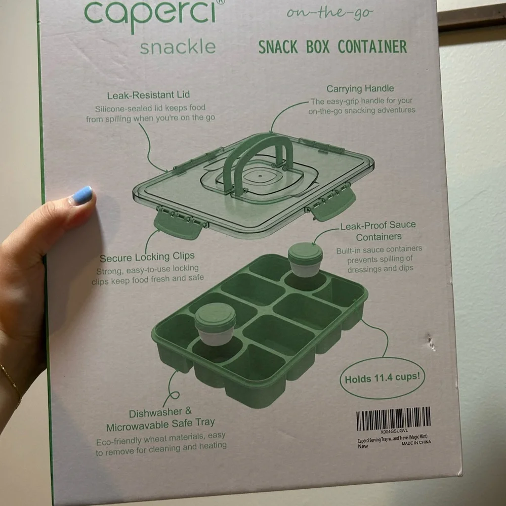 Green Snack Box Container - Picture 2 of 2